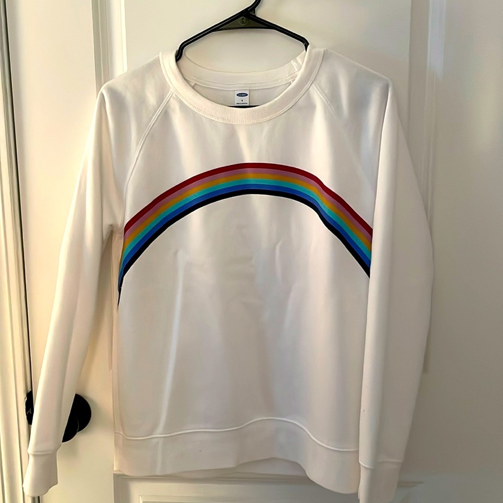 ๐Old Navy Women's Rainbow ๐ Crewneck Sweatshirt ๐NWT! - Picture 3 of 11